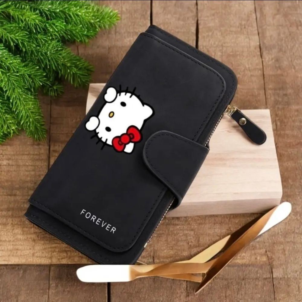 Hello Kitty Black Wallet- New